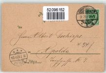 99706 O5400 Sondershausen , Thür 1897 Vorläufer Staatsschulgebäude Bismark Thurm