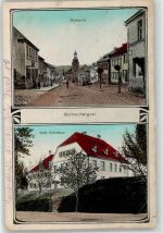 95509 W8581 Marktschorgast Lithographie Marktplatz Katholisches Schulhaus