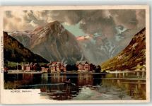 Balestrand Balholmen Lithographie sign. Kämmerer