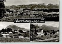 87527 W8972 Ofterschwang - Kirche Rotspitz Nebelhorn Rubihorn Daumen Entschenkopf