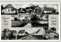 29348 W3106 Eschede - Ev. Kirche Hotel Drei Linden Kath. Kirche Schule Gemeindehaus Achau Schwimmbad