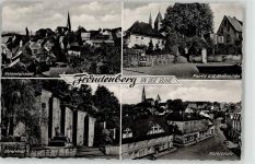58730 W5758 Fröndenberg , Ruhr - Kriegerdenkmal Marktplatz Stiftskirche