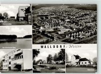 64546 W6082 Walldorf , Hess - Farmstrasse Bruchwiesen See Postamt Kriegerdenkmal Bahnhof