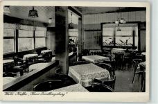 10115 W1000 Zehlendorf - Cafe Haus Zwillingsburg Innenansicht An der Krummen Lanke Bruno Hiekel Sonderstempel Berliner Festwochen 1951