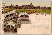 91438 W8532 Bad Windsheim 1904 - Pfarrtöchterheim Kriegerdenkmal altes Rathaus