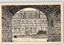 36289 W6431 Friedewald , Hess Künstlerkarte Schloss Originalzeichnung Koch signiert