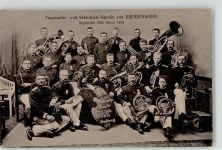 4906 Eberschwang - Feuerwehrkapelle 1909 Gruppenbild Musiker