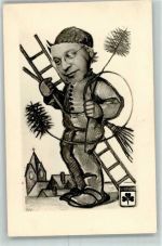 Hummel Plagiat Bild eingeklebt AK Handgemacht 1954