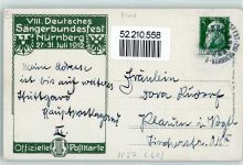 W8500 Nürnberg VIII Sängerbundesfest sign. Schmidt AK Privatganzsache 1912 Künstlerkarte
