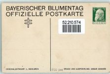 W8000 München sign. Hohlwein, Ludwig Bayer. Blumentag Privatganzsache Künstlerkarte