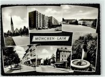 80331 W8000 Laim - Wohnsiedlung Brunnen Kirche Schule