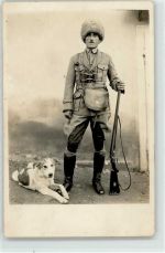 Vrsac Versecz - Ort handschriftlich Socica Mann Uniform Hund