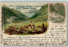 39040 Gossensaß Colle Isarco 1901 Künstlerkarte Südtirol im Pflerschthal Magdeburger Hütte sign. H. Heubner