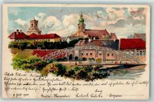 Raab Györ 1900 Lithographie / Künstlerkarte Sign. R. Geiger