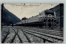 Jaca - Estadon Internacional via francesa electrificada Bahnhof Canfranc