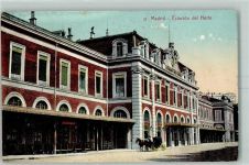 Madrid Estacion del Norte AK Bahnhof Spanien 1913