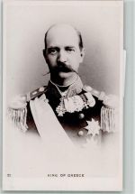 König Konstantin mit Orden Rotary Photo Nr. 25 Adel Griechenland