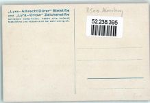 W8500 Nürnberg Lyra Albrecht Dürer Bleistifte AK Werbung Büromaterial 1928