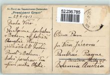 Postdampfer President Grant AK Hamburg-Amerika-Line 1913 Lithographie
