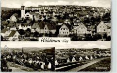 57072 W5900 Weidenau , Sieg - neue Feldsiedlung Blick vom Haardterberg Dautenbach