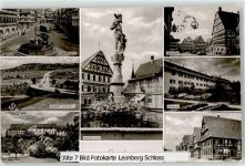 71229 W7250 Leonberg , Württ - Marktbrunnen Marktplatz VW Käfer Altenheim