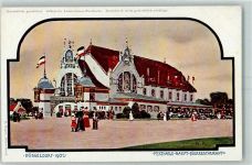 W4000 Düsseldorf Festhalle sign. H.H. AK Gewerbeausstellung 1902 Künstlerkarte