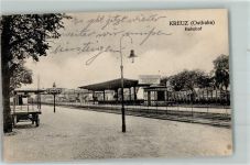 Kreuz Krzyz Wielkopolski 1917 - Bahnhof Güterzug Grenzmark Posen Westpreußen Netzekreis