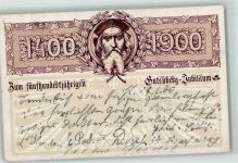 500 jähr. Jubiläum AK Gutenberg 1900 Lithographie