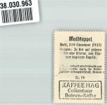 37284 W3445 Waldkappel Vignette Werbung Kaffee Hag