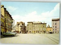 Grünberg Zielona Góra 1973 Foto AK Plac Boleslawa Bieruta Geschäft Auto