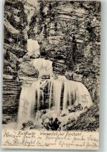 82490 W8105 Farchant 1905 Foto AK Kuhflucht Wasserfall