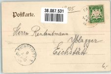 82490 W8105 Farchant 1905 Foto AK Kuhflucht Wasserfall