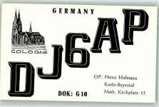 50667 W5000 Köln Rodenkirchen 208 , Bez Köln 1961 FOTO KEINE AK Amateurfunk QSL-Karte