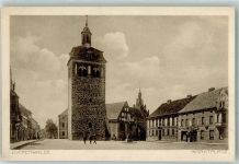 14943 O1710 Luckenwalde - Marktplatz mit Marktturm und Kirche St. Johannis