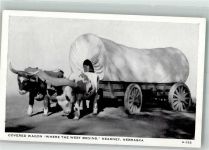 Modell eines Planwagens in Kearney Nebraska USA Motiv USA