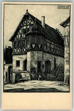 97225 W8705 Retzbach Künstlerkarte sign. Leibinger Rathaus