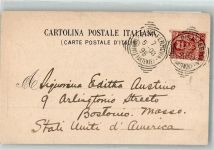 Italienischer Lottoschein Gewinneinsatz 50 Cent Lotterie auf AK 1898