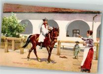 Vor dem Gasthaus in Hortobagy M.S.M. 7-1910 Motiv Ungarn