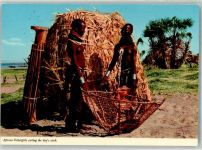 Afrikanische Fischermädchen Schwarzafrikan. Erotik Foto AK