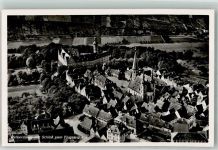 97990 W6992 Weikersheim 1938 Foto AK Fliegeraufnahme des Ortes mit Schloss und Stadtkirche St. Georg