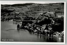 78337 W7763 Wangen , Bodensee 1937 Foto AK Fliegeraufnahme des Ortes am Bodensee
