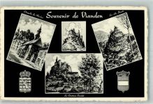 Vianden 1961 Foto AK Kirche St. Nicilas Schloss Feodal