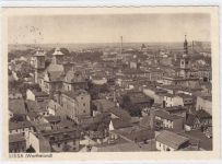AK Lissa Leszno Wartheland Totale, 1942 gelaufen, leichte Stempelspuren, sonst gut erhalten.