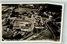 94526 W8354 Metten , Donau Foto AK Fliegeraufnahme Kloster