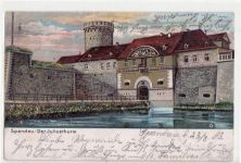 Berlin Spandau mit Juliusturm gelaufen von 1903. Leichter Stempeldurchdruck, leichter Bug oben rechts, leicht fleckig, sonst gut erhalten
