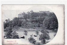 Oelsnitz mit Schloß Voigtsberg gelaufen von 1912. Oxydationsspuren an den Rändern, sonst gut erhalten