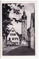 Forchheim mit Kapellenstraße und Martinsturm gelaufen von 1957. Gute Erhaltung.