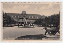 Leverkusen. Kasinogarten der J. G. Farbenindustrie gelaufen, 1938. Vorder- und Rückseite leicht fleckig, sonst gut erhalten