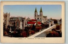 W6740 Landau in der Pfalz Schloss Kath. Kirche Kaserne