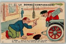 Tanken Comic AK Tankstelle